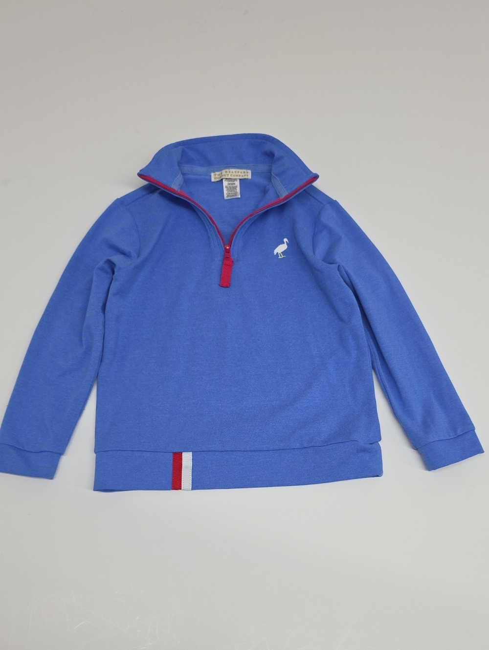 The Beaufort Bonnet Company Royal Blue Quarter-Zip Pullover with Red Trim